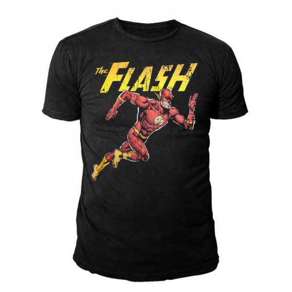 DC Comics Flah Runner Herren T-Shirt Schwarz