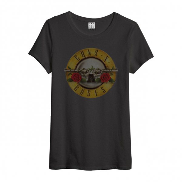 Amplified Guns N Roses Drum Logo Damen T-Shirt Grau
