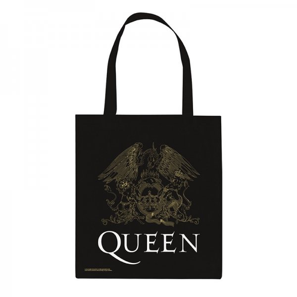Queen Crest Logo Shopper Tasche Schwarz