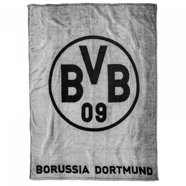 BVB Borussia Dortmund Kuschel Fleecedecke Logo
