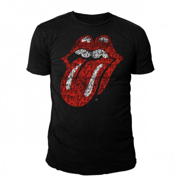 The Rolling Stones Classic Vintage Tongue T-Shirt Schwarz Herren