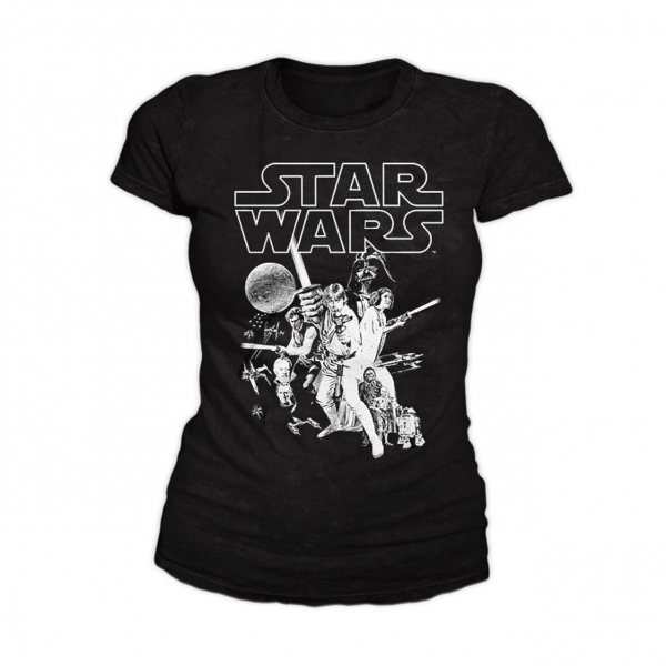 Star Wars New Hope Poster Damen T-Shirt Damen Schwarz