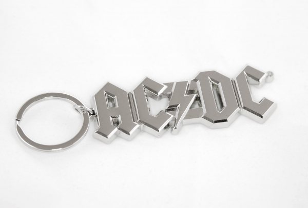 AC DC Chrome Logo Schlüsselanhänger