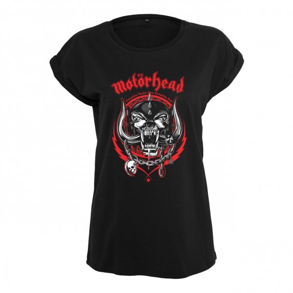 Merchcode Motörhead England Damen T-Shirt Schwarz
