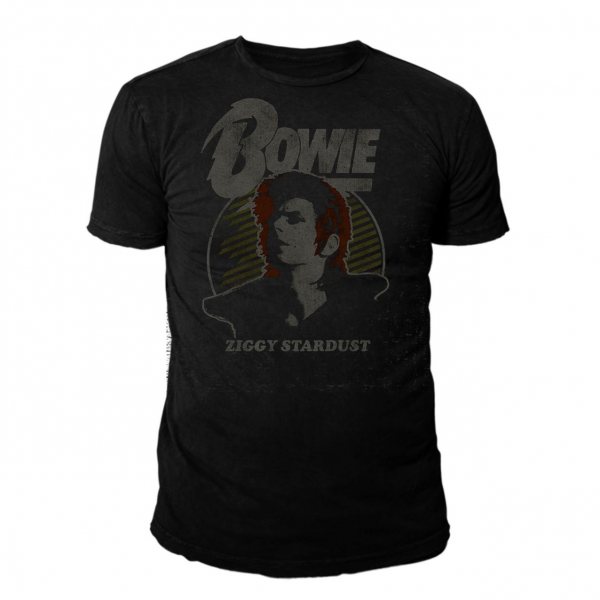 David Bowie Ziggy Stardust T-Shirt Herren Schwarz