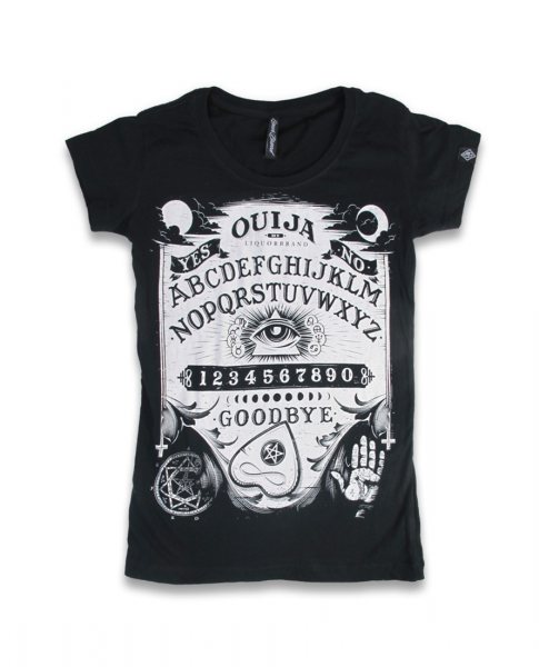 Liquor Brand Ouija Board Damen Tattoo T-Shirt