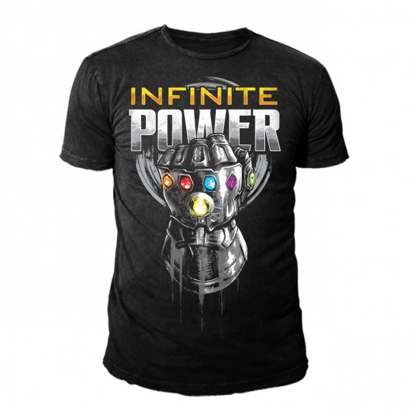 Marvel Comics Avengers Infinity War Thanos Gauntlet Herren T-Shirt Schwarz
