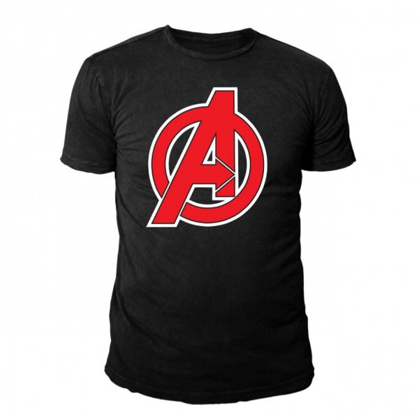 Marvel Comics Avengers Logo Herren T-Shirt Schwarz