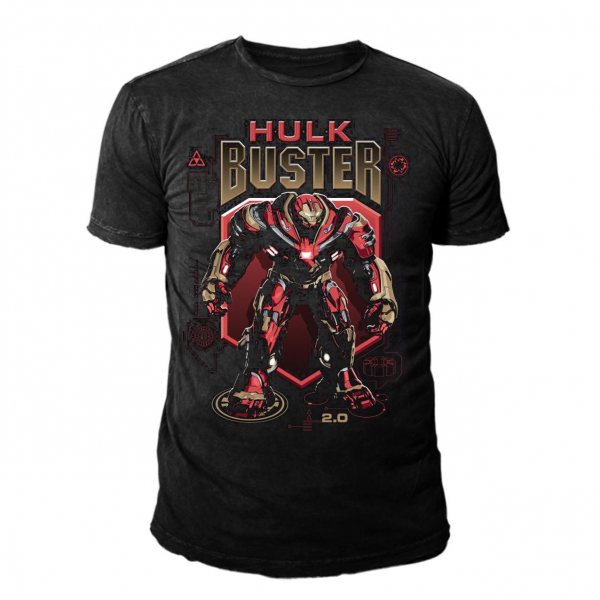 Marvel Comics Avengers Infinity War Hulkbuster Herren T-Shirt Schwarz