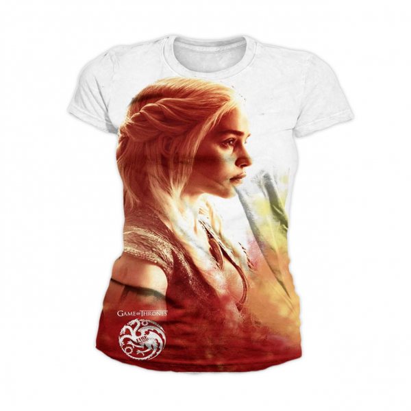 Game of Thrones Daenerys Targaryen Damen T-Shirt Weiss