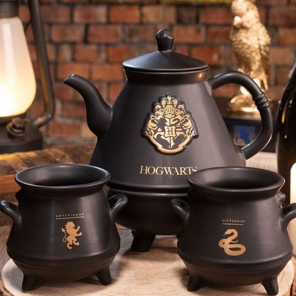 Harry Potter Hogwarts Logo Teekannen Set mit Kesseltassen