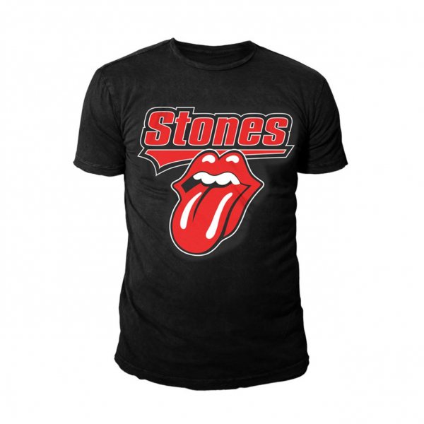 Rolling Stones Logo T-Shirt Herren Schwarz
