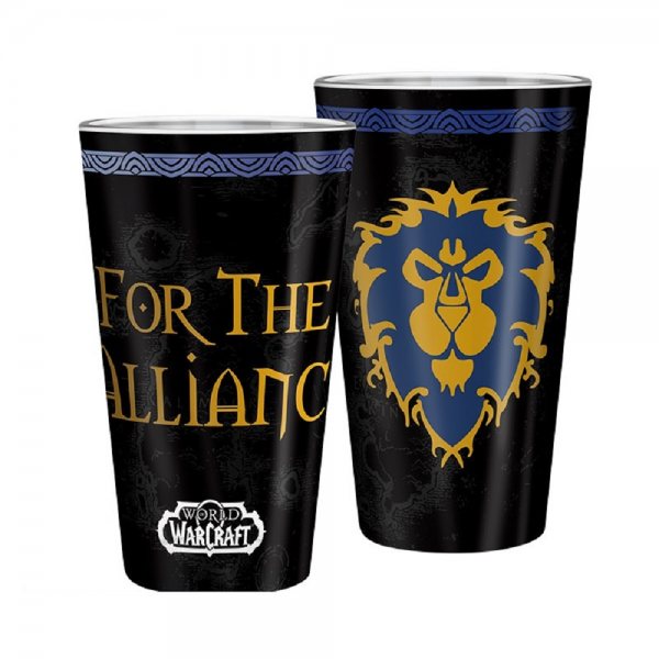 World of Warcraft Alliance Trinkglas 450 ml Schwarz