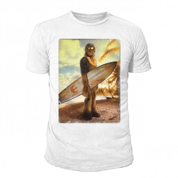 Star Wars Chewbacca Kashyyyk Beach Herren T-Shirt Weiss