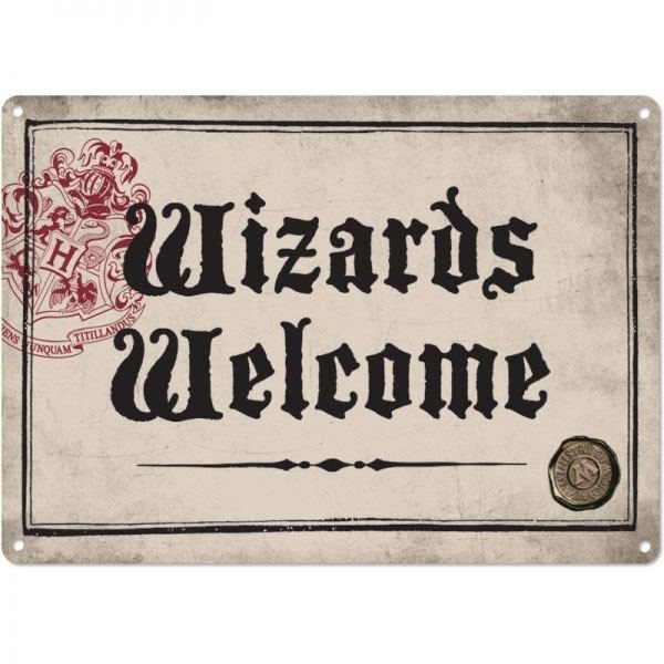 Harry Potter - Wizards Welcome Blechschild