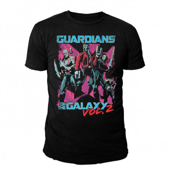 Marvel Comics Guardians of the Galaxy 2 Comic Herren T-Shirt Schwarz