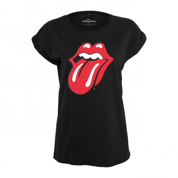 Merchcode Rolling Stones Tongue Zunge Logo T-Shirt Damen