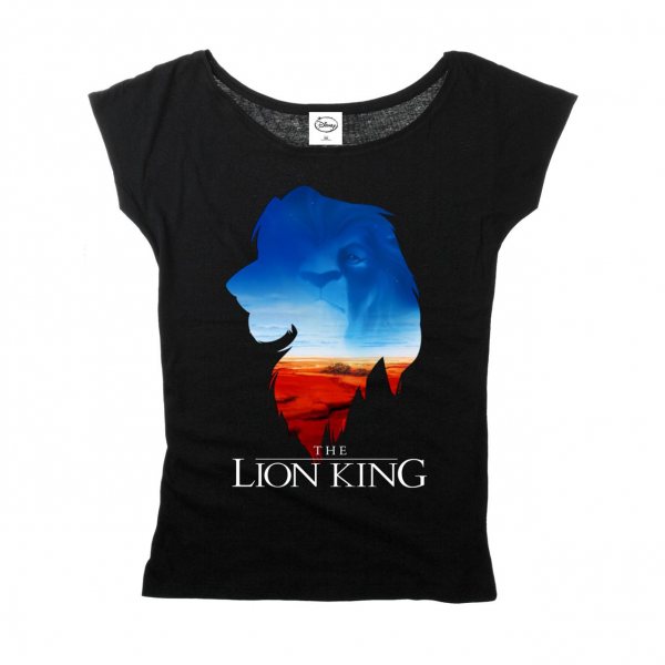 Walt Disney König der Löwen Mufasa Damen T-Shirt Schwarz