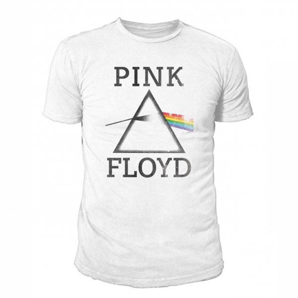 Pink Floyd Dark Side Triangle T-Shirt Herren Weiss