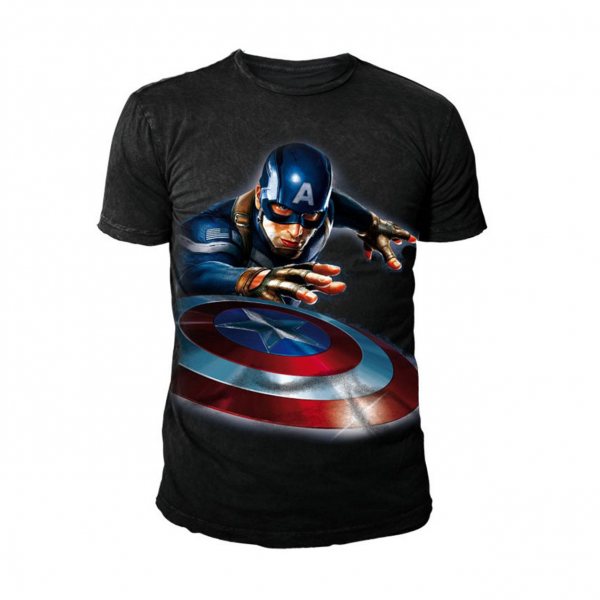 Marvel Comics Captain America Shield Launch Herren T-Shirt