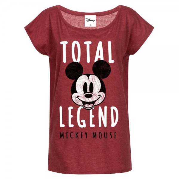 Walt Disney Mickey Mouse Total Oversize Damen T-Shirt Rot
