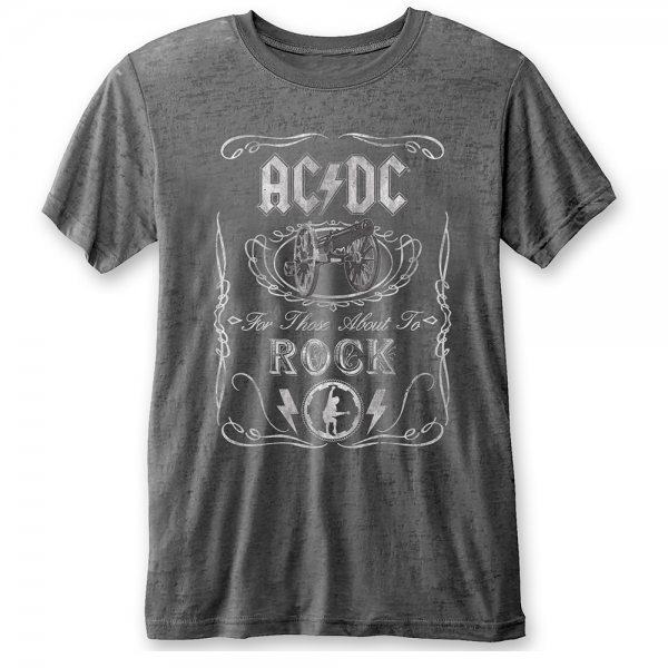 ACDC For those About to Rock Burnout T-Shirt Herren