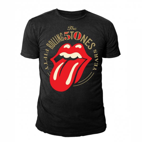 The Rolling Stones 50th Years T-Shirt Herren Schwarz