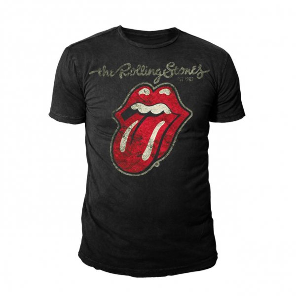 Rolling Stones Classic Logo T-Shirt Herren Schwarz