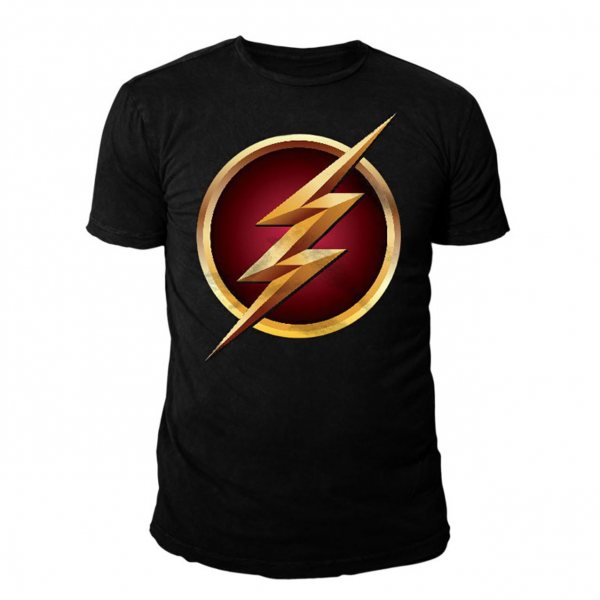 DC Comics Flash Logo Herren T-Shirt Schwarz