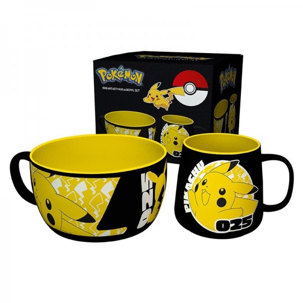 Pokemon Pikachu Müslischüssel und Tasse Geschenkset