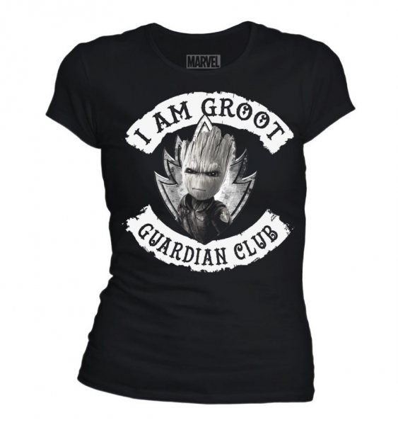 Guardians of the Galaxy Groot Club Damen T-Shirt Schwarz