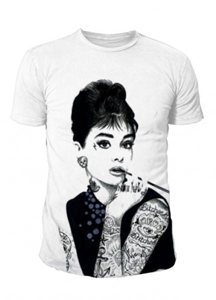 Toxico - Audrey Hepburn Tattoo Herren T-Shirt
