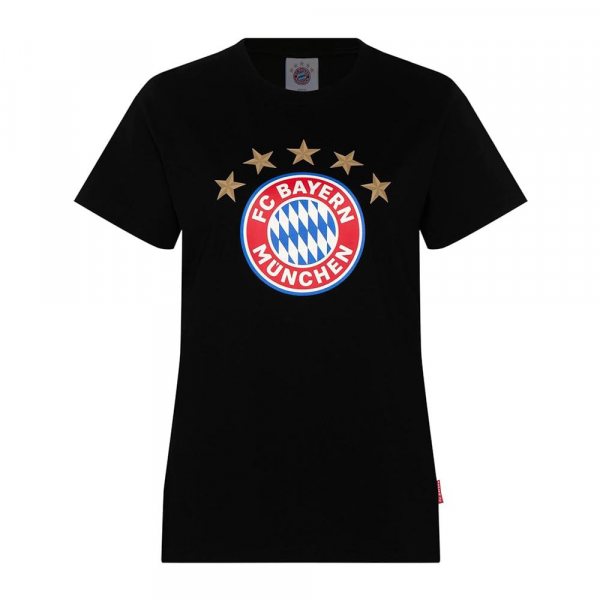 FC Bayern München Damen Logo T-Shirt Schwarz