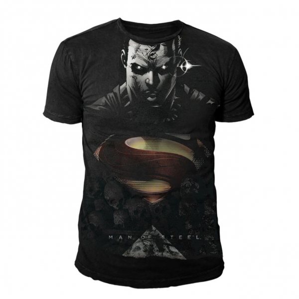 DC Comics Superman Steel Face Herren T-Shirt Schwarz
