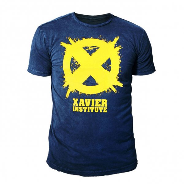 Marvel Comics X-Men Xavier Institute Herren T-Shirt Navy Blau