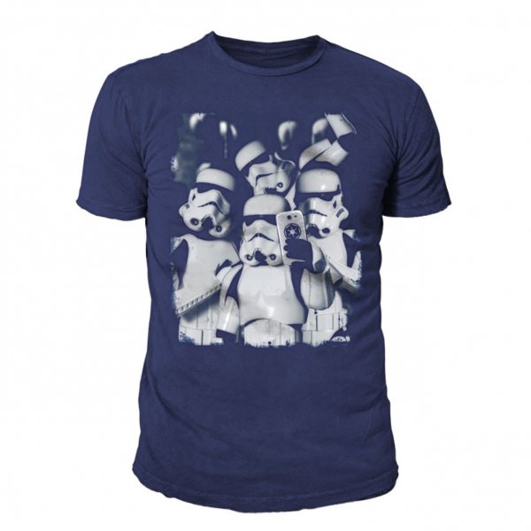 Star Wars Selfie Troopers Herren T-Shirt Navy Blau