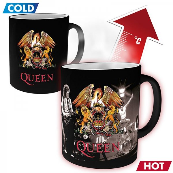 Queen Crest Logo Thermoeffekt Tasse mit Geschenkkarton