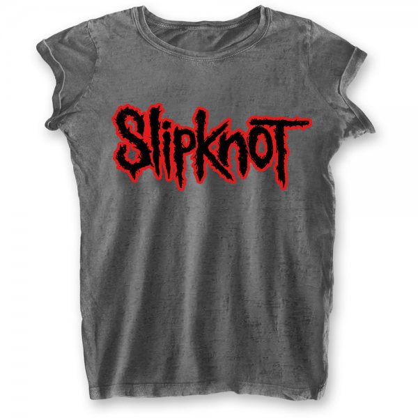 Slipknot Logo Oversize Damen T-Shirt Grau