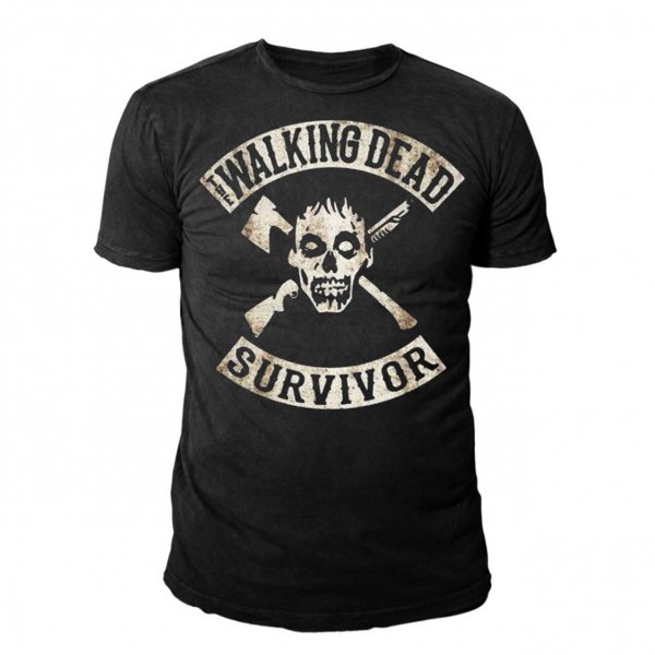 The Walking Dead Survivor Herren T-Shirt Schwarz