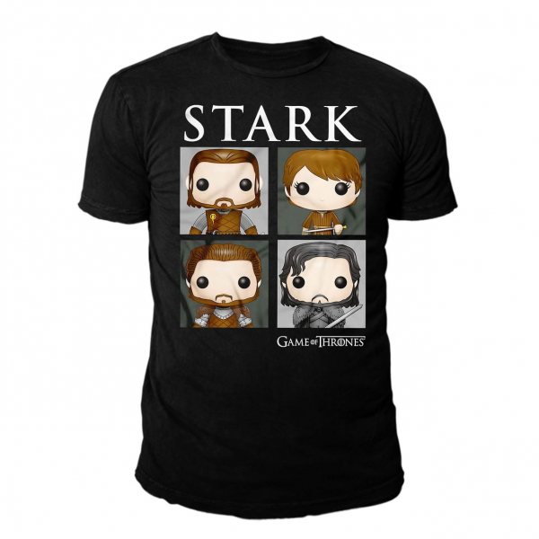 Game of Thrones House Stark Bling Art Herren T-Shirt Schwarz
