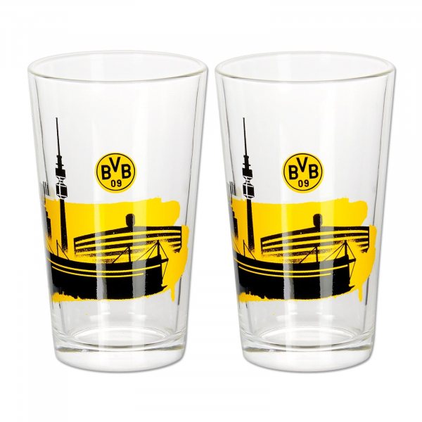BVB Borussia Dortmund Wasserglas 2er Set