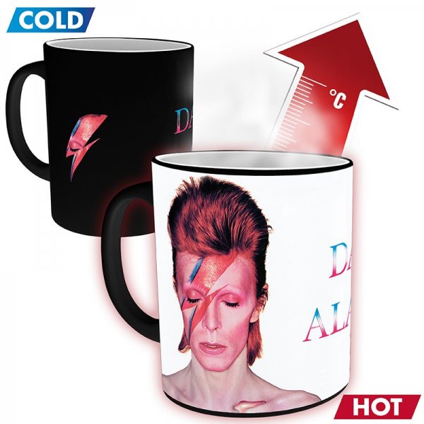 David Bowie Aladdin Sane Thermoeffekt Tasse im Geschenkkarton