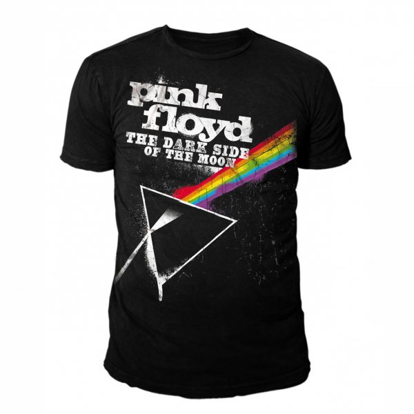 Pink Floyd Dark Side Sprayed Herren T-Shirt Schwarz
