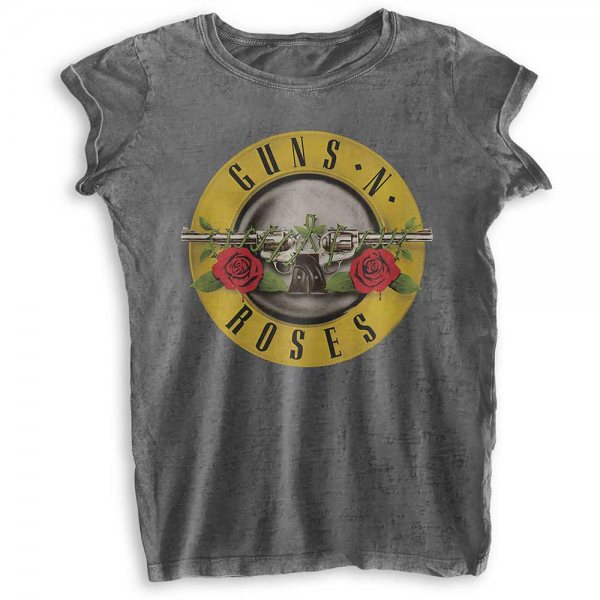 Guns N Roses Drum Logo T Shirt Damen The Studio Deluxe