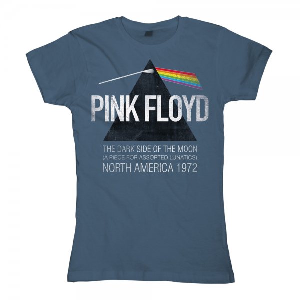 Pink Floyd US Tour 1972 Damen T-Shirt Blau