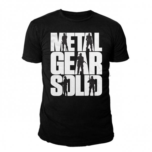 Metal Gear Solid Snake Herren T-Shirt Schwarz