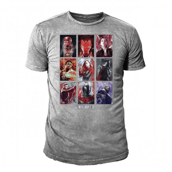 Marvel Comics Avengers Endgame Group Herren T-Shirt Grau
