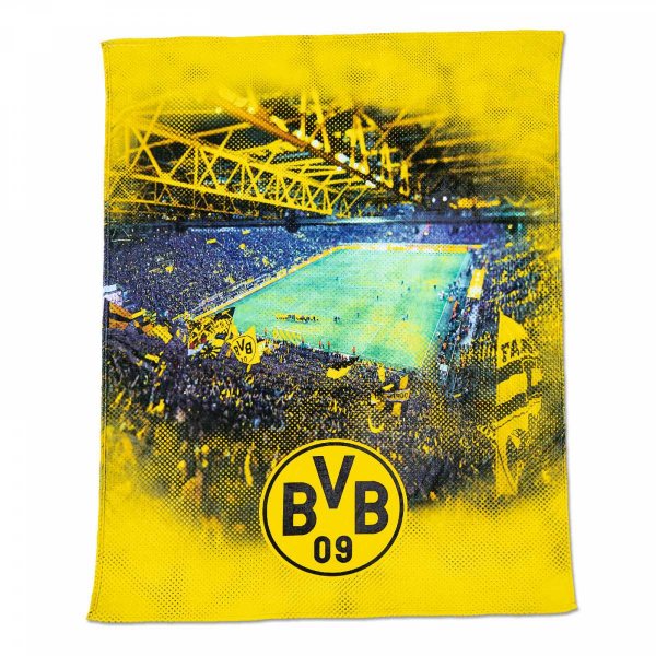 BVB Borussia Dortmund Kuschel Fleecedecke Stadion