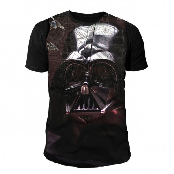 Star Wars Darth Vader Sublimation Herren T-Shirt Schwarz